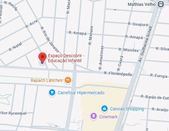 Localização da escola no Google Maps